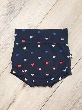 Kyte Baby Bummies In Midnight Rainbow Hearts Size 6-12 Months